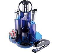 Pavo Premium Organiseur de bureau bien Rangé avec ensemble de papeterie - Bleu