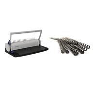 Pavo Smartmaster2 Perforelieuse jusqu'à 145 feuilles avec Starter Kit & 8001477 Lot de 25 Peignes de reliure Couleurs Assorties