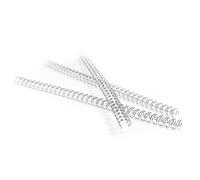 Pavo - Spirales de reliure métallique premium A4, 9,5 mm, 34 boucles, pas 3:1, capacité 51-80 feuilles, blanc, lot de 100-8001095