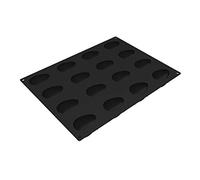 Pavoni Mono Quenelle PX4369S Moule Silicone 3D 16 Indents 90 ml | Forme Quenelle 77 x 51 x H 42 mm cavités, mousses, gâteaux et desserts glacés, dimensions totales du moule : 300 x 400 mm