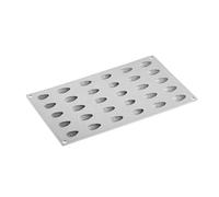 Pavoni Moule à amande en silicone argenté rectangulaire pour 4 tasses