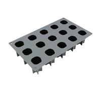 Pavoni - Moule en silicone Gourmand Horeca - 15 empreintes, Gris, Moderne, Pâtisserie - Plat à gâteau