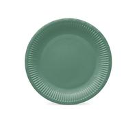PAW - Assiette Jetable en Carton (23 cm) I Lot de 8 I Assiettes Jetables Idéales pour Mariage, Communion, Fêtes, Anniversaire I Impression de Assiettes en Papier à Base d'eau I Vert Foncé Monochrome