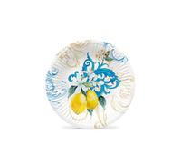 PAW Assiettes Carton Ø 18 cm, 8 pièces - Fleur Sicilienne Citron Baroque