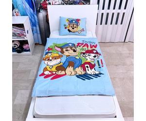 Paw Patrol Chase Set De Lit 100x135cm Housse De Couette Taie En Coton