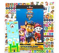 Paw Patrol Lot d'autocollants d'apprentissage de la propreté - Plus de 295 autocollants de récompense pour les tout-petits et crochet de porte château