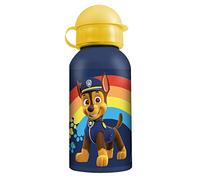 PAW PATROL p:os 25290049 Gourde en aluminium pour enfants, env. 400 ml, avec grande ouverture de remplissage, sans BPA et phtalates, idéale pour le sport, l'école et les déplacements