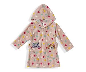 Paw Patrol Robe de Chambre pour fille - En polaire corail - Chaud et moelleux - Cadeau, rose clair, 3 ans