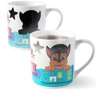 PAW Patrol Tasse pour Enfants en Céramique Blanche avec Effet Changeant de Couleur, Motif Chase, 230 ml