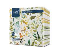 PAW Serviette de Table Papier - Airlaid (40 x 40 cm) I Nature, Feuilles I Décoration Anniversair, Mariage, Bapteme Garcon et Fille I Structure en Tissu I Color: Watercolor leaves
