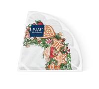PAW - Serviette Papier (Ø 32 cm) I Lot de 12 I 3 Plis I Jetable pour Noël, Hiver, Fêtes, Pain d'Épices I Motif: Gingerbread Wreath