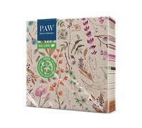 PAW Serviette Papier 3 Plis | 33 x 33 cm - 20 pcs | Serviette de Table Papier Idéal pour les Fêtes Patronales, les Garden-Parties, les Fêtes de Famille/Amis (Dried Floral Bouquet)