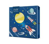 PAW - Serviette Papier 3 Plis (33 x 33 cm) I Lot de 20 I Motifs Discrets, Créés pour les Petits. des Serviettes Parfaites pour les Anniversaires, la Fête des Enfants (Space)