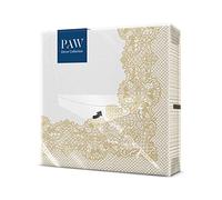 PAW - Serviette Papier 3 Plis (33 x 33 cm) I Lot de 20 I Parfait pour anniversaires, les fêtes patronales, les garden-parties, les fêtes de famille - Or (Royal Lace)