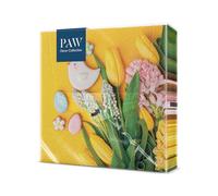 PAW - Serviette Papier 3 Plis (33 x 33 cm) I Lot de 20 I Parfait pour Pâques, les Fêtes, le Printemps et les Célébrations I Serviette de Table Fête de Pâques, Coloré - Doux Printemps