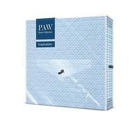 PAW - Serviette Papier 3 Plis (33 x 33 cm) I Lot de 20 I Serviette de Table Papier Parfaites pour les Anniversaires, Fêtes Nom, Jardin, Famille, Bleu Clair (Inspiration Modern)