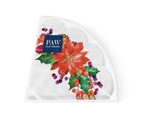 PAW Serviettes Ø 32 cm, 12 pièces - Poinsettia Aux Pommes De Pin | Forme ronde, trois plis et absorbantes, déco de table festive pour Noël, elles attirent le regard