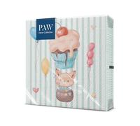 PAW Serviettes 33 x 33 cm, 20 pièces - Flying Fox | Trois plis, absorbantes et résistantes, déco joyeuse pour les fêtes d'enfants, égaye chaque anniversaire d'enfant