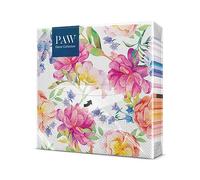 PAW Serviettes 33 x 33 cm, 20 pièces - Orchidée Et Pivoine