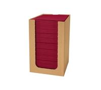 PAW - Serviettes Airlaid 20x20 cm, 100 pièces, Cocktail pli 1/4, Résistantes Absorbantes, Décoration table HoReCa Mariage Fête, Couleur: Bordeaux