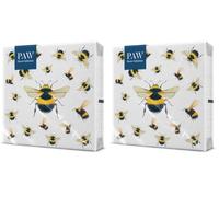 PAW - Serviettes Multicolores 20 Pièces | Serviettes En Papier 33 x 33 cm | Serviettes Avec Motif Fruits Parfaites Pour Fêtes Et Anniversaires | Décoration De Table - Abeilles Dansantes (Lot de 2)