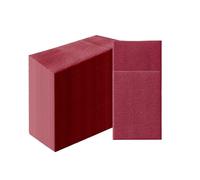 PAW Serviettes Pochette Effet Tissu 1/8, 50 pièces - Bordeaux