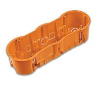 Pawbol Boîte à paroi creuse à 3 prises - Profondeur : 60 mm - Trou de fraisage - 3 x Ø 68 mm - Avec 6 vis pré-montées