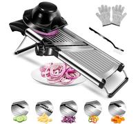 pawchop Mandoline à Légumes Réglable et Multifonctionnelle | Coupe-Légumes de Cuisine en Acier Inoxydable avec Lame Tranchante pour Différents d'Epaisseurs de Coupe