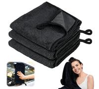 PawCraft 3 Pcs Total Clean Chiffon Microfibre XXL, Chiffon Miro 40 * 60cm, Shiny Bath Serviette Torchons Lavette Microfibre Ménage pour Cabine De Douche, Voiture, Maison