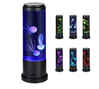 Pawtricy Lampe méduse, lampe à lave LED de 28 cm, changement de couleur, cadeau pour enfants et adultes, décoration pour la maison et le bureau