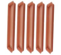 PawwJoy 5pcs Plateaux de Plantes pour Pots, Soucoupe Jardinière Rectangulaire en Plastique, 48cmx19cmx2.5cm, Bac de Drainage pour Intérieur et Extérieur- Rouge