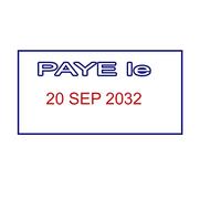 PAYE LE Dater Stamp Tampon auto-encreur en caoutchouc Taille - 41 x 24 mm