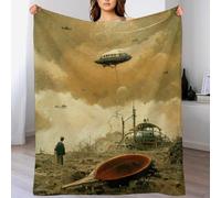 PAZZK Couverture Extraterrestre Fallout, Couverture Polaire en Polyester 100% pour Adultes et Enfants, Douce et Moelleuse, 150x200cm