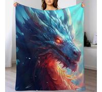 PAZZK Dragon Couverture pour Enfants Adultes - Couverture Lourde, Flannel, Couverture Super Douce Et Moelleuse - Respirante, Hypoallergénique, pour Lit Ou Canapé（180×200cm）