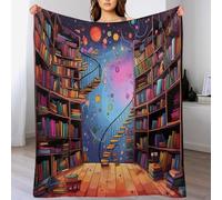 PAZZK Étagère à Livres Plaid Couverture Polaire, Couverture en Peluche en Toute Saison Légère Chaude Super Douce Moelleuse pour Lit Et Canapé-lit（150×200cm）