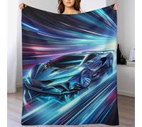 PAZZK Voiture de Sport Plaid Canape Couverture Polaire Flannel Tapis Douillet Couverture De Luxe À Chaud À Jet Polaire Lavable À La Machine Facile À Manipuler（150×200cm）