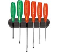 PB Swiss Tools Assortiment de tournevis d'atelier, plat et Pozidriv, 6 pièces