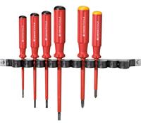 PB Swiss Tools Assortiment de tournevis pour électriciens, entièrement isolés, plat et Phillips, 6 pièces