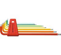 PB Swiss Tools Jeu de tournevis coudés hexagonaux, longs, revêtement par poudre, 7 pièces