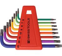 PB Swiss Tools Jeu de tournevis coudés, pour TX, revêtement par poudre, 8 pièces