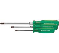 PB Swiss Tools Jeu de tournevis Pozidriv, avec manche « Multicraft », 3 pièces