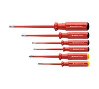PB Swiss Tools PB Swiss Tools Jeu de 6 tournevis d'électricien Slim pour visà fente et Phillips, 100% isolés, Nombre de tournevis: 4/2 Quantité:1