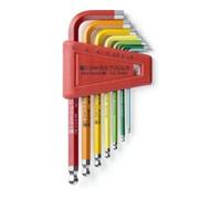 PB Swiss Tools PB Swiss Tools Jeu de clés mâles coudées 6 pans, avec tête sphérique revêtement par poudre, Nombre de tournevis: 7 Quantité:1