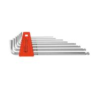 PB Swiss Tools Jeu de tournevis hexagonaux coudés, avec tête sphérique, chromés, 8 pièces