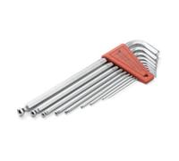 PB Swiss Tools Jeu de tournevis coudés hexagonaux, à tête sphérique, chromés, 9 pièces