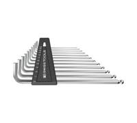 PB Swiss Tools Jeu de tournevis coudés hexagonaux en pouces, chromés, nombre de tournevis : 12Z