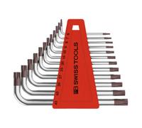 PB Swiss Tools Jeu de tournevis coudés, pour TX, chromés, 12 pièces