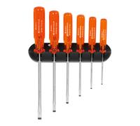 PB Swiss Tools PB Swiss Tools Jeu de tournevis normalisés pour visà fente, avec manche en plastique et support mural, Nombre de tournevis: 6 Quantité:1