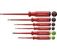 PB Swiss Tools PB Swiss Tools Jeu de 6 tournevis d'électricien Slim pour visà fente et Pozidriv, 100% isolés, Nombre de tournevis: 4/2 Quantité:1