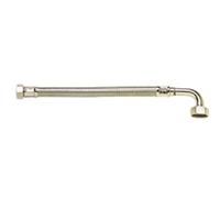 PB TUB Flexible Tressé Inox Coudé série PLUS - Sanitaire - Ø13mm avec joint - Femelle/Femelle 15x21-300mm - Raccord et tube